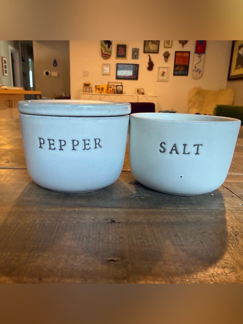 Hearth & Hand natural stoneware bowls for salt and pepper